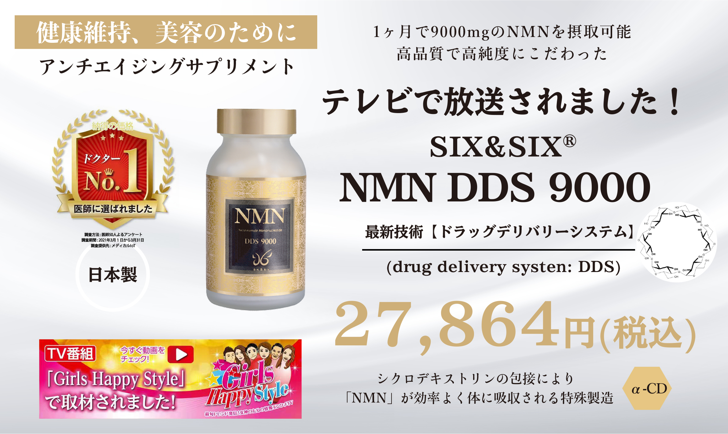 SIX&SIX NMN DDS 9000 -アンチエイジング・サプリメント-